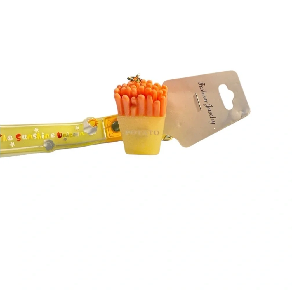 French Fries Keychain with Flashing Light